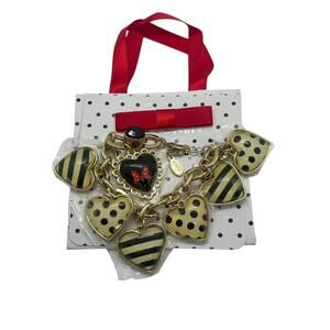 Disney Parks Dots & Dashes Heart Charm Bracelet